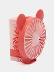 Кораллово-розовый мини вентилятор портативный ручной