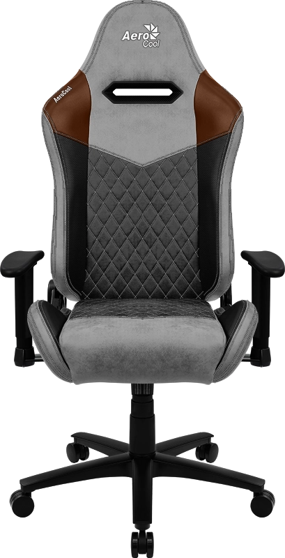 Кресло Aerocool DUKE Tan Grey (150кг, ткань AeroSuede, 2 подушки, 2D подлокотник)