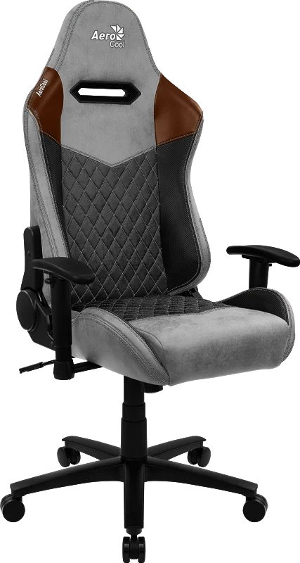 Кресло Aerocool DUKE Tan Grey (150кг, ткань AeroSuede, 2 подушки, 2D подлокотник)