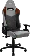 Кресло Aerocool DUKE Tan Grey (150кг, ткань AeroSuede, 2 подушки, 2D подлокотник)