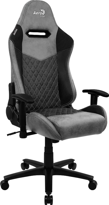 Кресло Aerocool DUKE Ash Black (150кг, ткань AeroSuede, 2 подушки, 2D подлокотник)