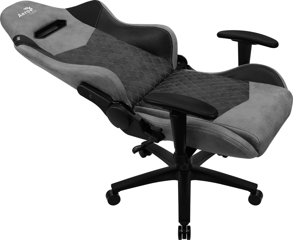 Кресло Aerocool DUKE Ash Black (150кг, ткань AeroSuede, 2 подушки, 2D подлокотник)