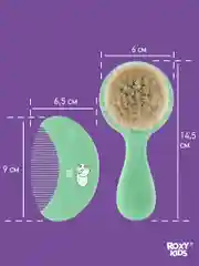 Мятный щетка Расческа для новорожденных с мягкой щетиной + гребешок