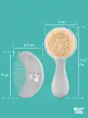 Серый меланж щетка Расческа для новорожденных с мягкой щетиной + гребешок