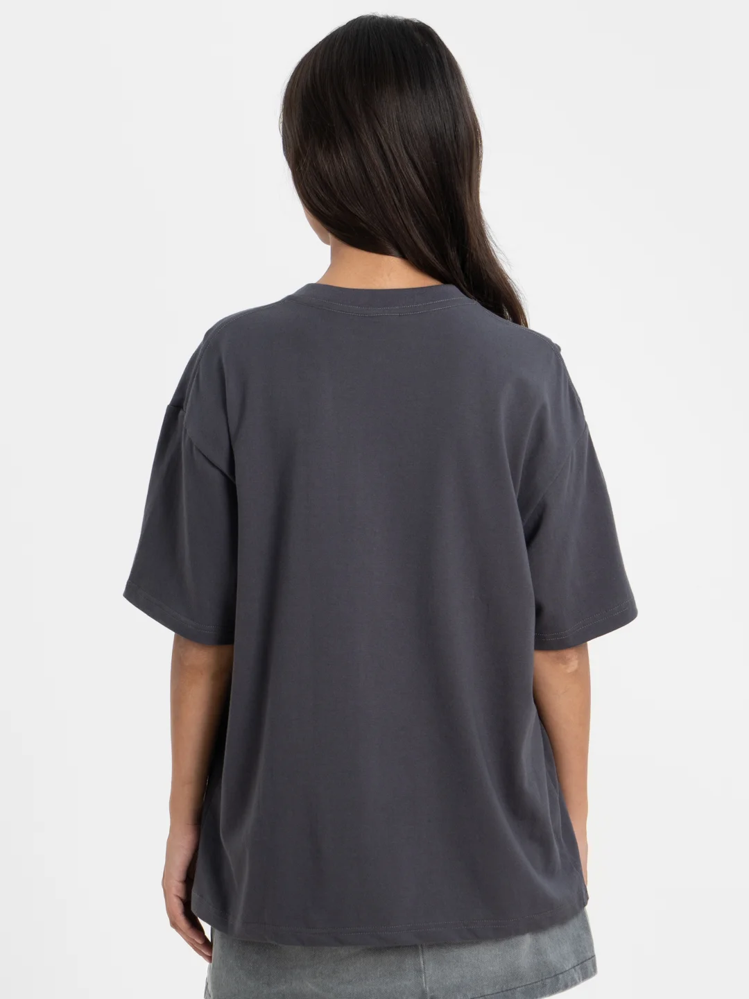 Oversized футболка, в сером оттенке, Faces