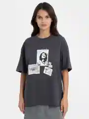 Oversized футболка, в сером оттенке, Faces