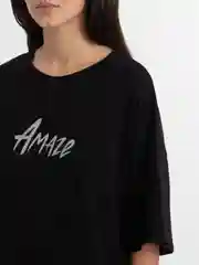 Черный футболка женская