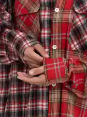 Oversized Рубашка в клетку,розовая