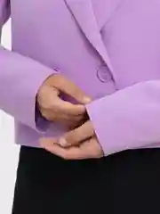Карамельный стильный кроп пиджак