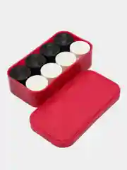 Фуксия шашки пластиковые,коробка разных цветов