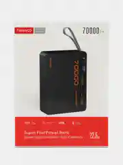 Черный внешний аккумулятор 70000 мАч