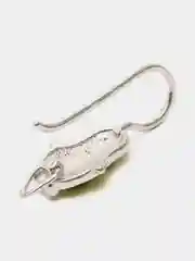 Горчичный серьги "Авокадо", серебро 925 пробы