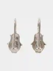 Горчичный серьги "Авокадо", серебро 925 пробы