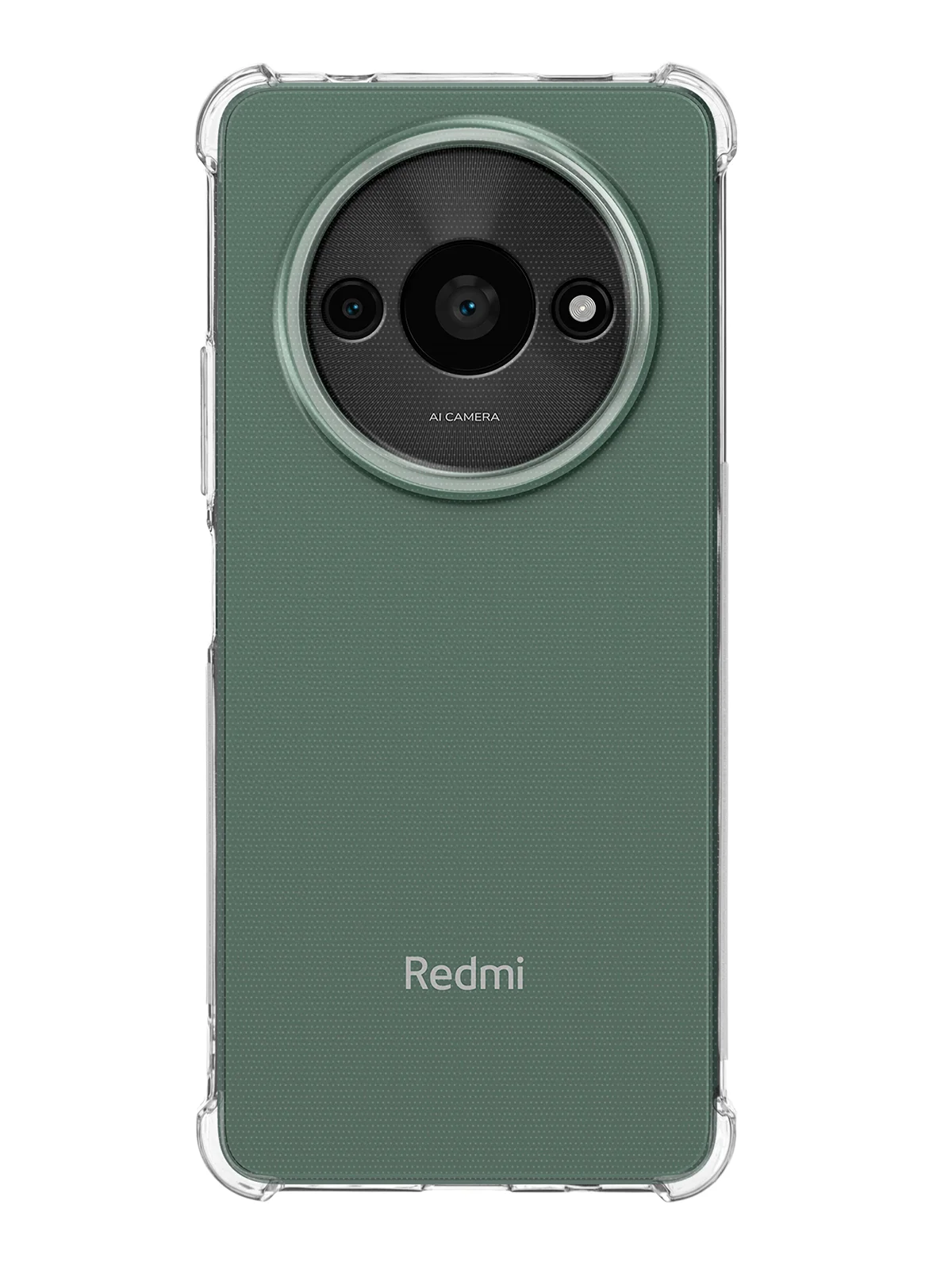 Белый противоударный чехол для Xiaomi Redmi A3/ POCO C61 силиконовый BROSCORP, усиленные углы