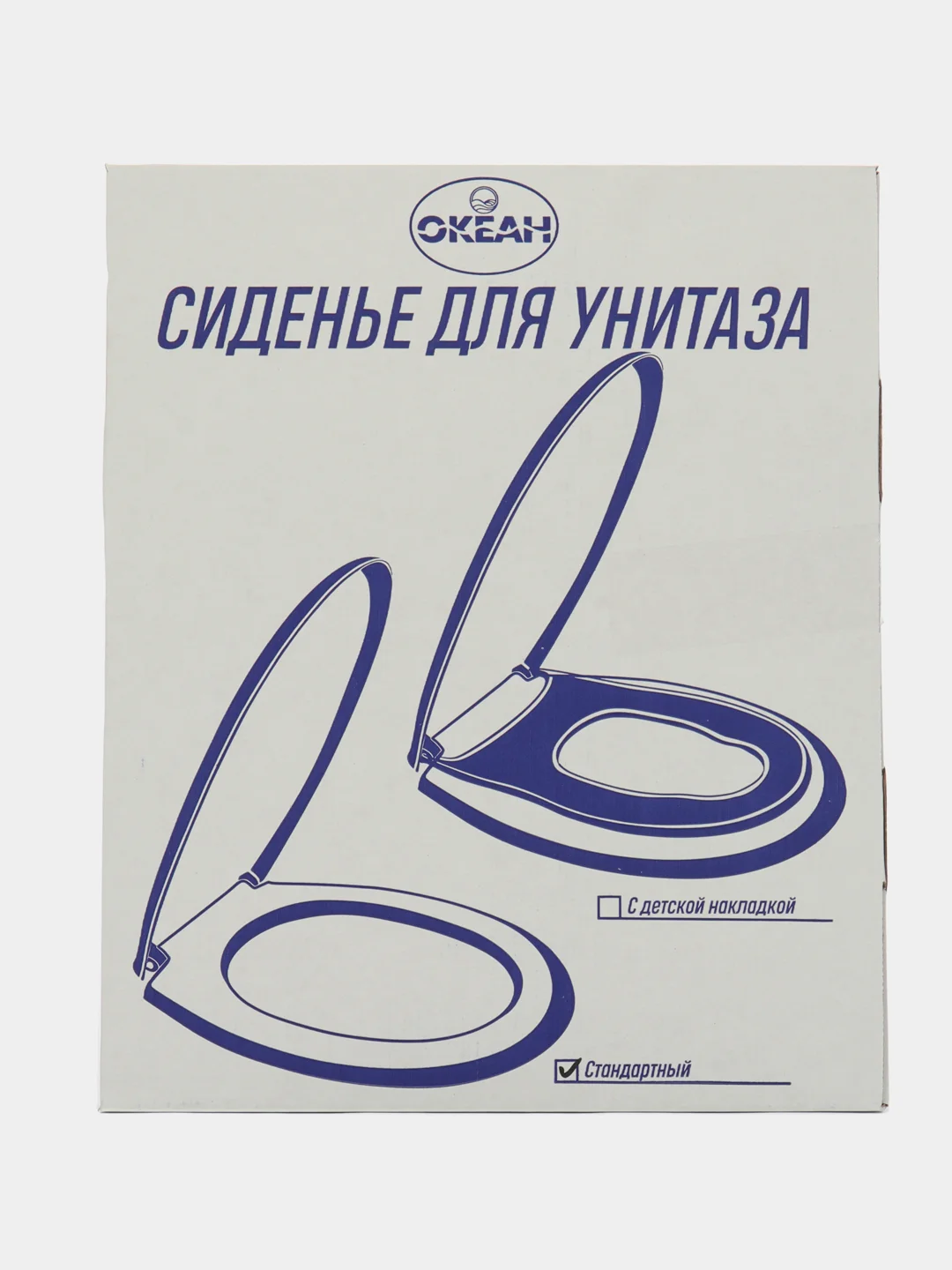 Черный сиденье для унитаза черное Океан с креплениями 20985580