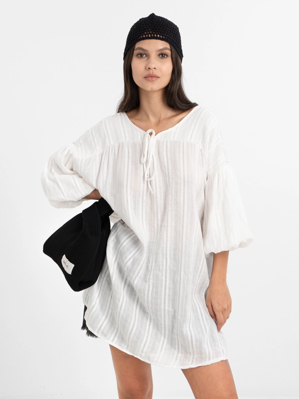 Платье длины мини, белое, в стиле Boho