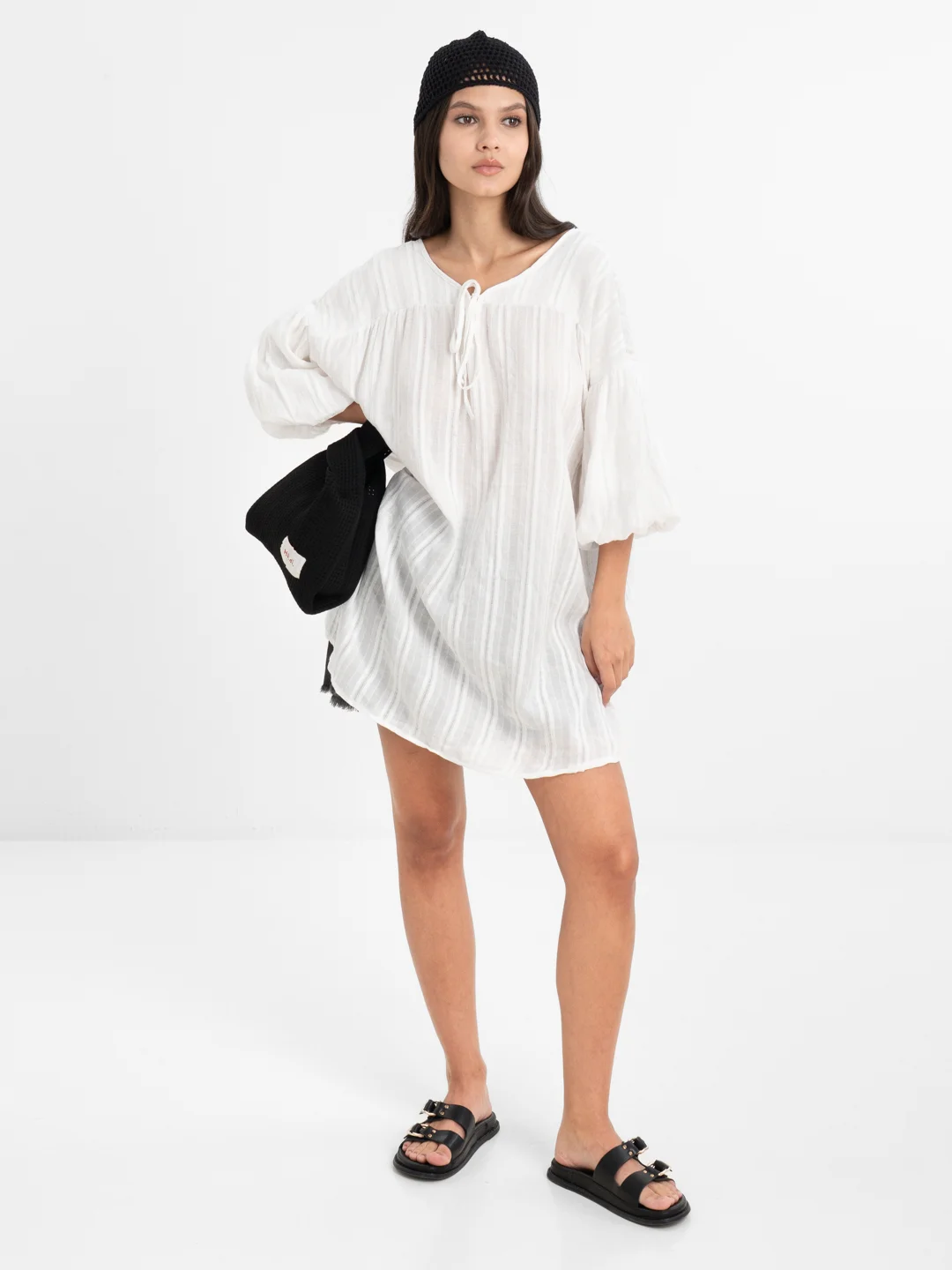 Платье длины мини, белое, в стиле Boho