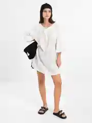 Платье длины мини, белое, в стиле Boho