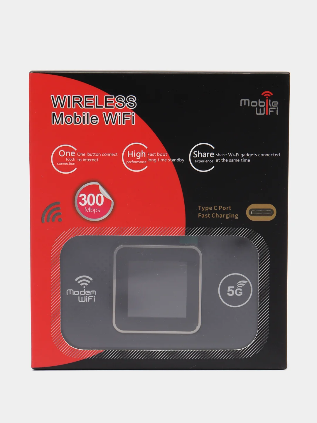 Черный карманный Wi-Fi Роутер, 4G/LTE, 3000mah
