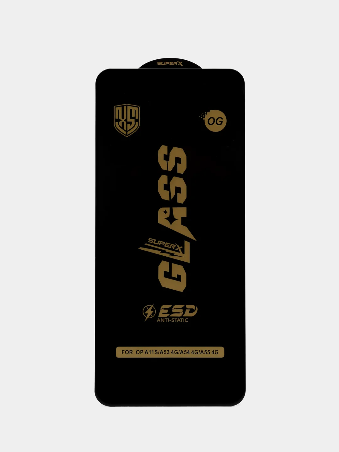 Черный защитное стекло Anti-Static Tecno Spark 7 / 8 / GO / Smart 7, OPPO A11S / A53, 54, 55 4G