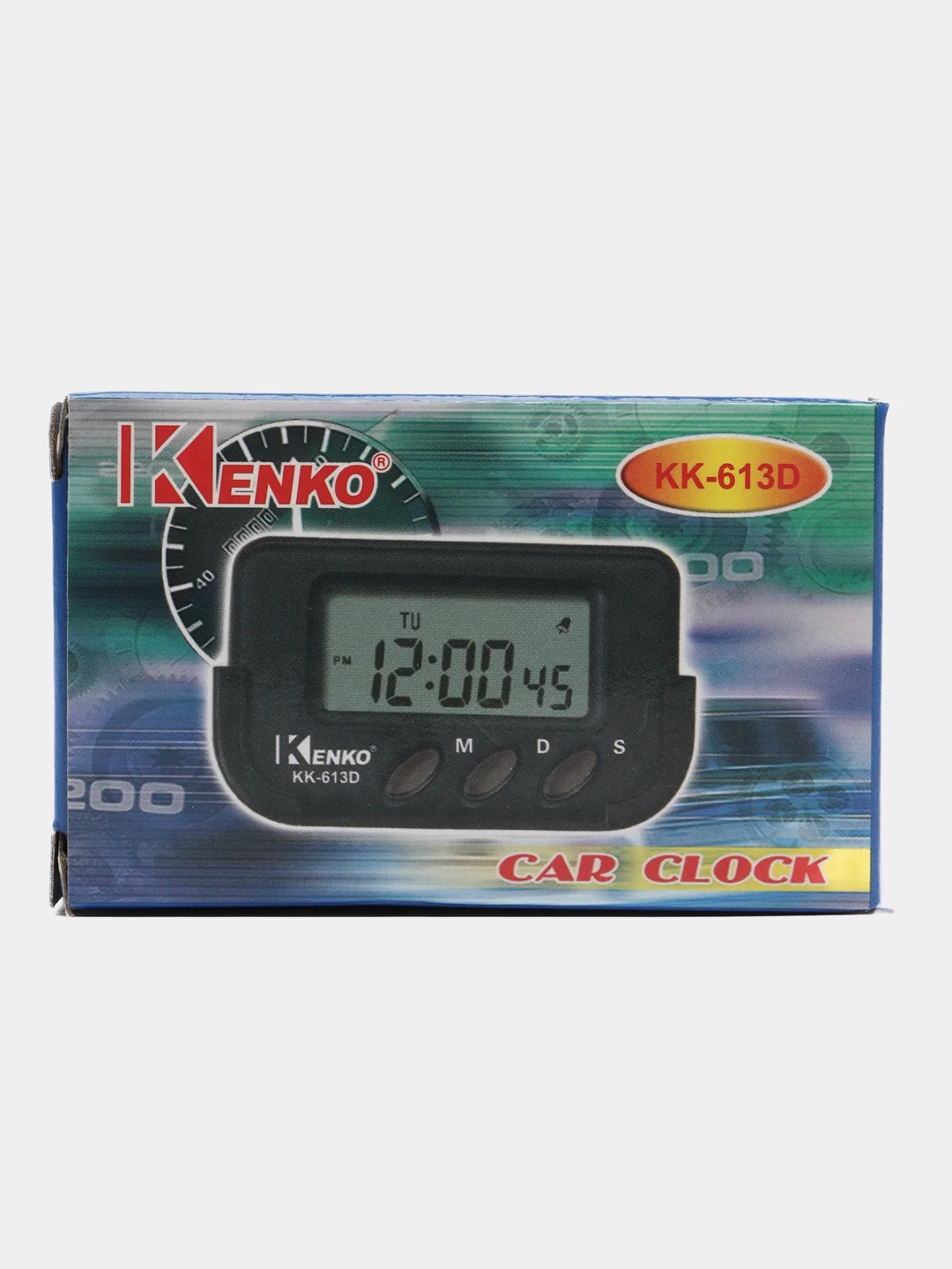 Автомобильные электронные часы Kenko, с будильником и секундомером