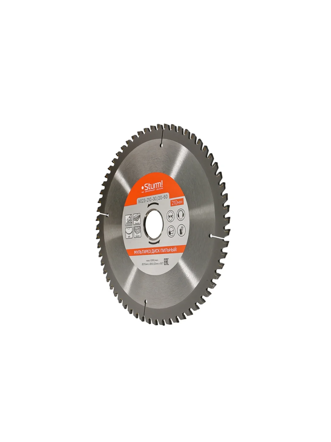 Пильный диск Sturm 9023-210-30/20-60 размер 210x30/20x60 зубьев Мульти рез