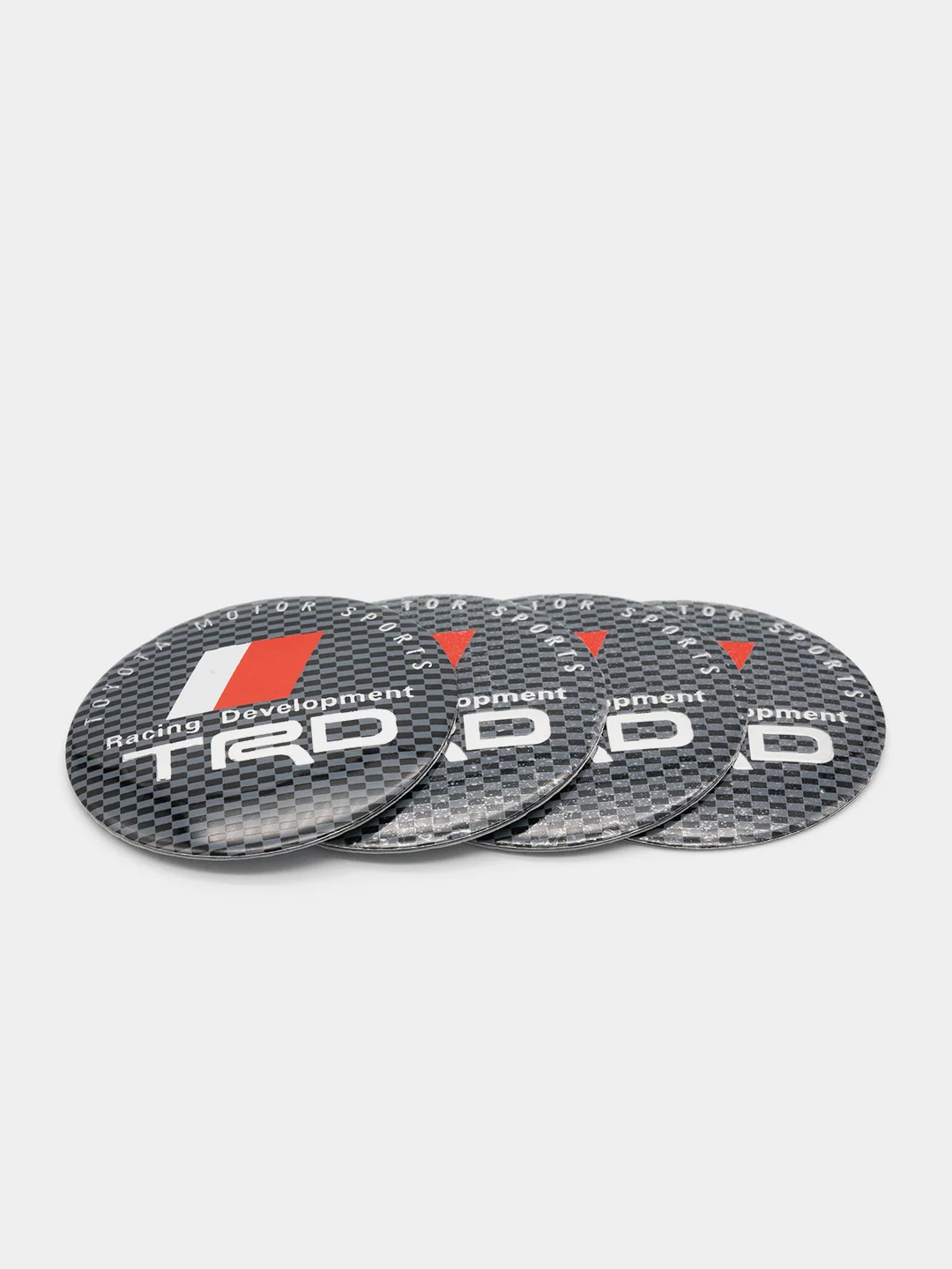 Угольный наклейки на диски, колпаки TRD Toyota Racing Development сферические, 56 мм, 4 штуки