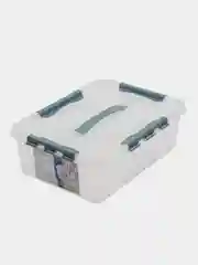 Бирюзовый ящик для хранения с замками и ручкой "GRAND BOX"