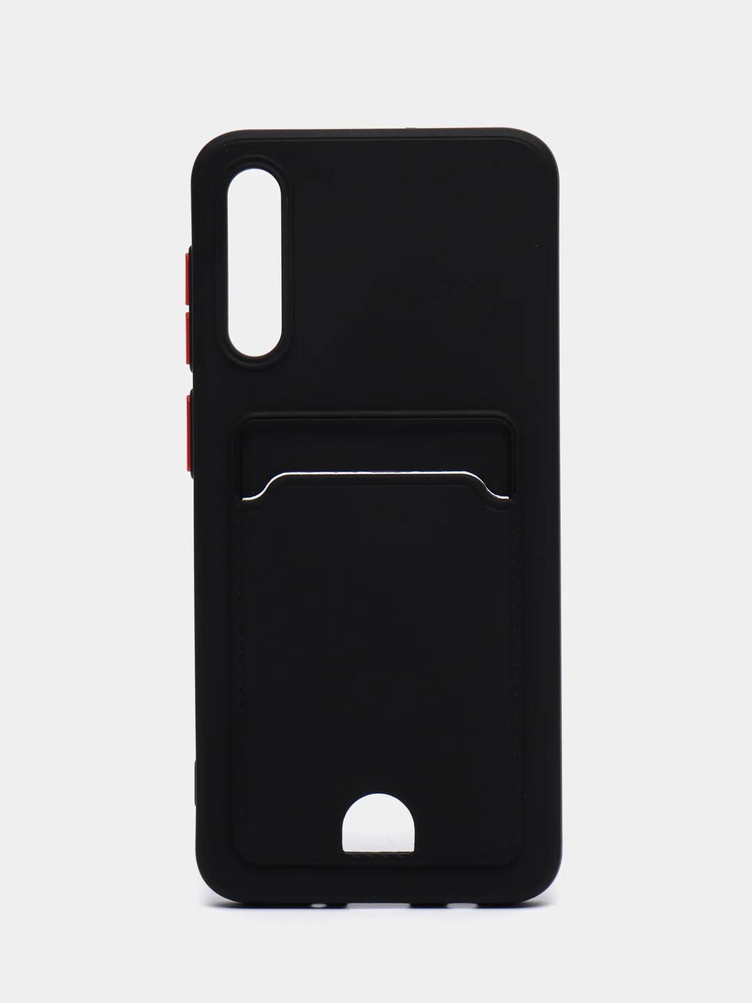 Черный чехол для Samsung Galaxy A50 / A30S / A50S (Самсунг А50 А30С А50С), с карманом для карт