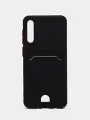 Черный чехол для Samsung Galaxy A50 / A30S / A50S (Самсунг А50 А30С А50С), с карманом для карт