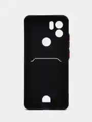 Черный чехол Xiaomi Redmi A2+ / A1+ Plus / Poco C51 (А1 А2 Плюс/Поко С51), с карманом для карт
