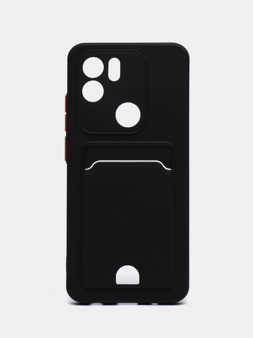 Черный чехол Xiaomi Redmi A2+ / A1+ Plus / Poco C51 (А1 А2 Плюс/Поко С51), с карманом для карт