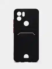 Черный чехол Xiaomi Redmi A2+ / A1+ Plus / Poco C51 (А1 А2 Плюс/Поко С51), с карманом для карт