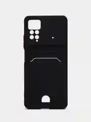 Черный чехол Xiaomi Redmi Note 12 Pro 4G/Note 11 Pro 4G/Poco X4 pro с карманом для карт