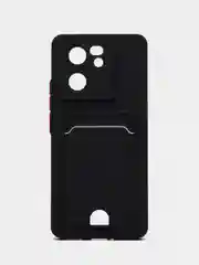 Черный чехол для Xiaomi 13T / 13T Pro (Сяоми 13Т / 13Т Про), с карманом для карт