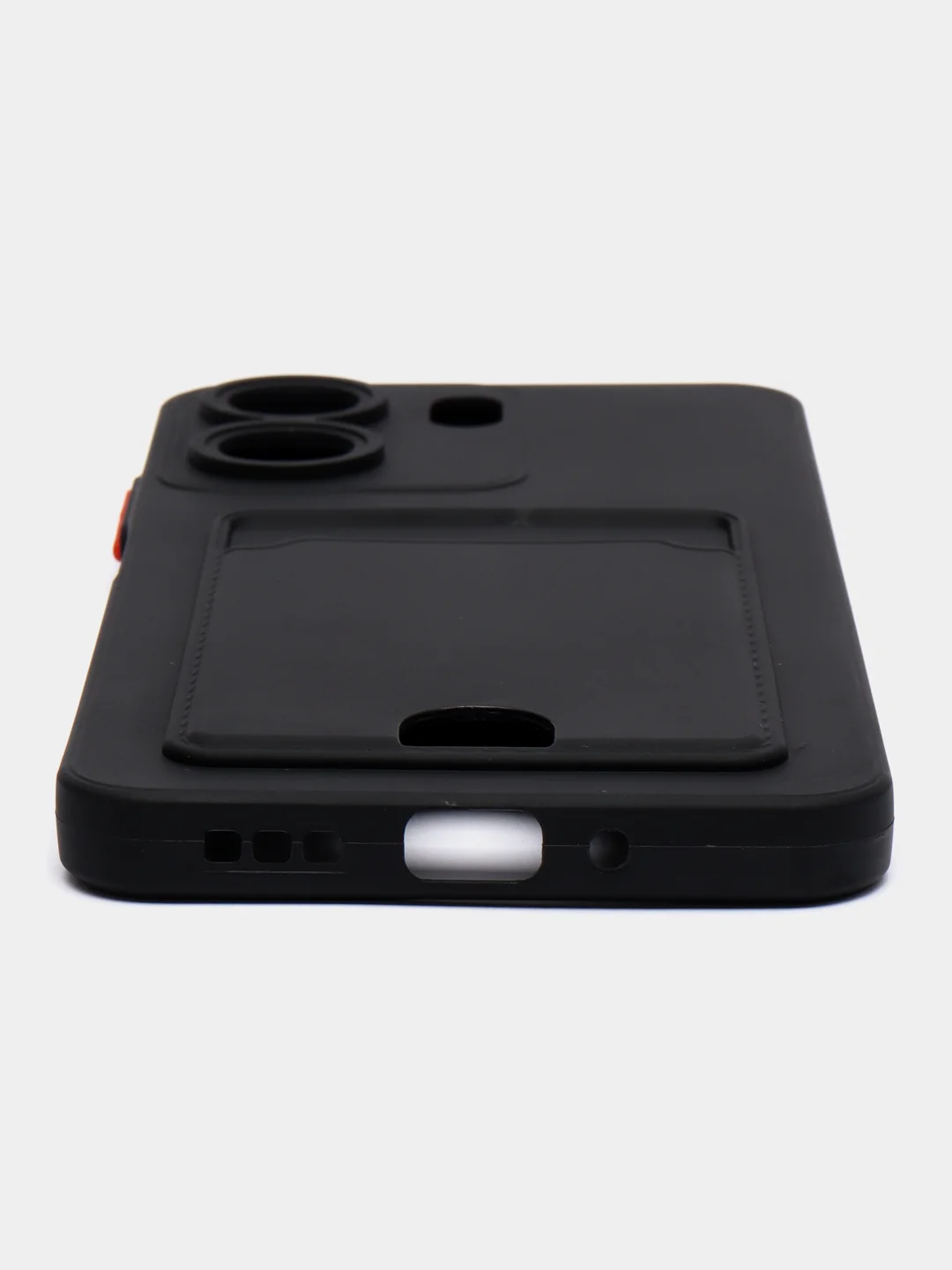 Черный чехол Xiaomi Redmi 13C/Poco C65 (Сяоми Редми), с карманом для карт
