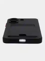 Черный чехол Xiaomi Redmi 13C/Poco C65 (Сяоми Редми), с карманом для карт