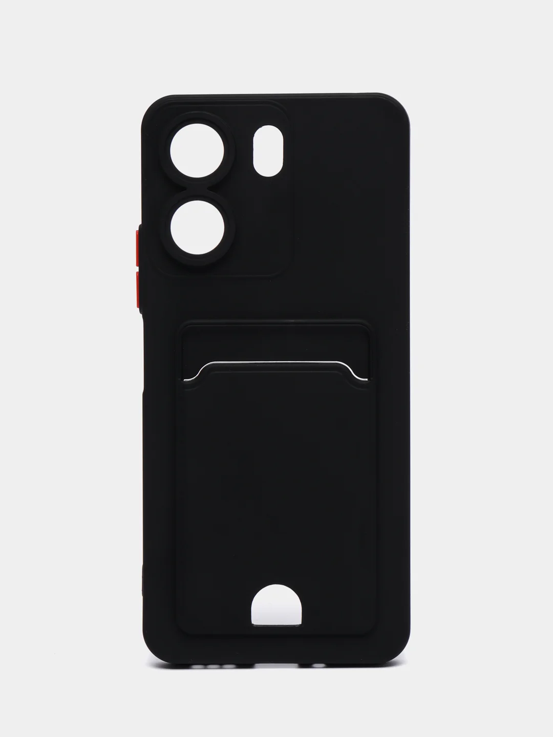 Черный чехол Xiaomi Redmi 13C/Poco C65 (Сяоми Редми), с карманом для карт