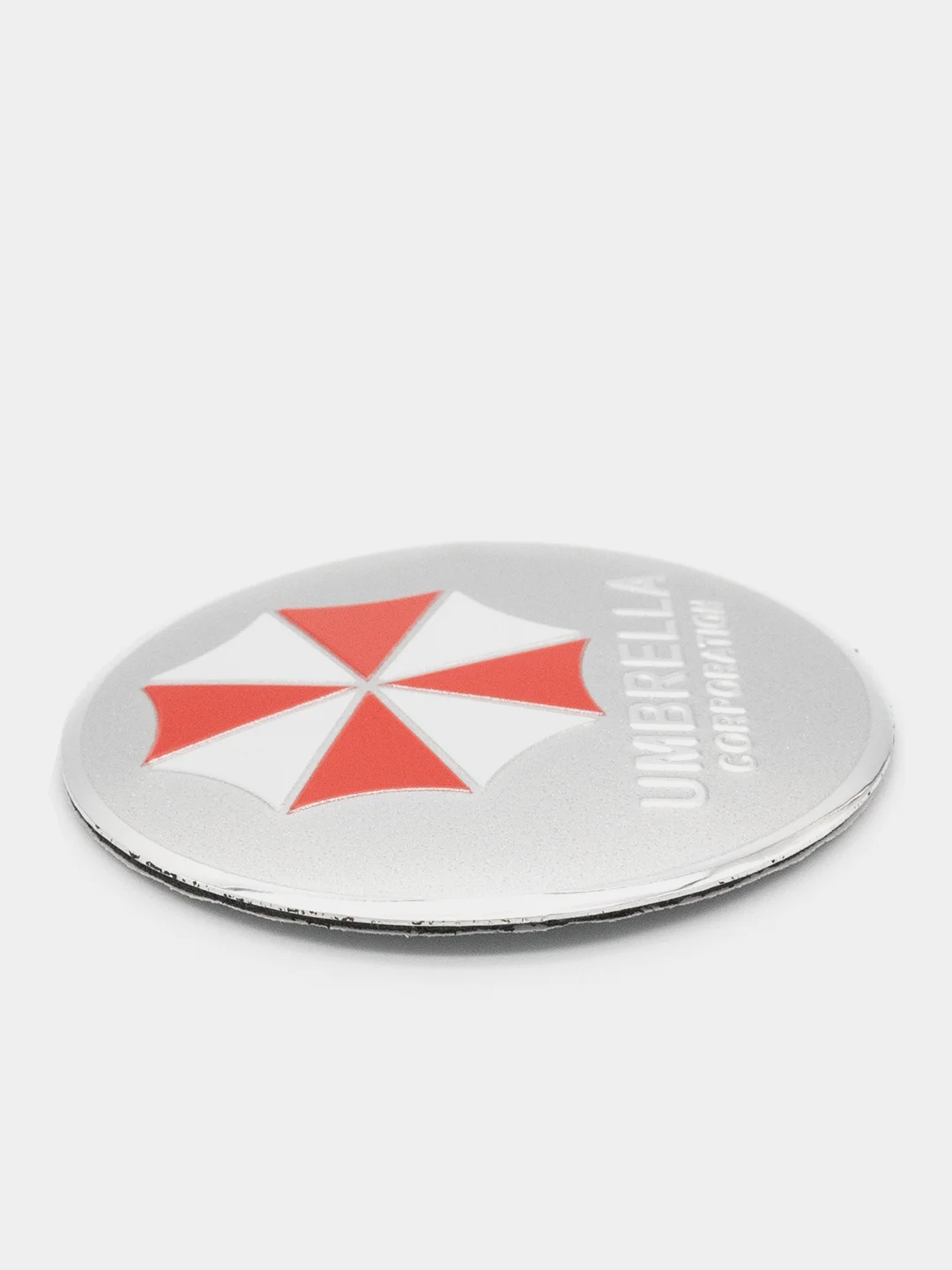 Серебряный наклейки на диски, колпаки Umbrella Corporation, изогнутые Амбрелла, 4 штуки
