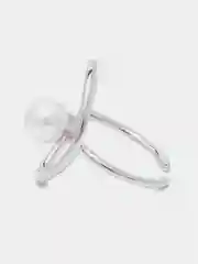 Серебряный кольцо с жемчугом женское посеребренное