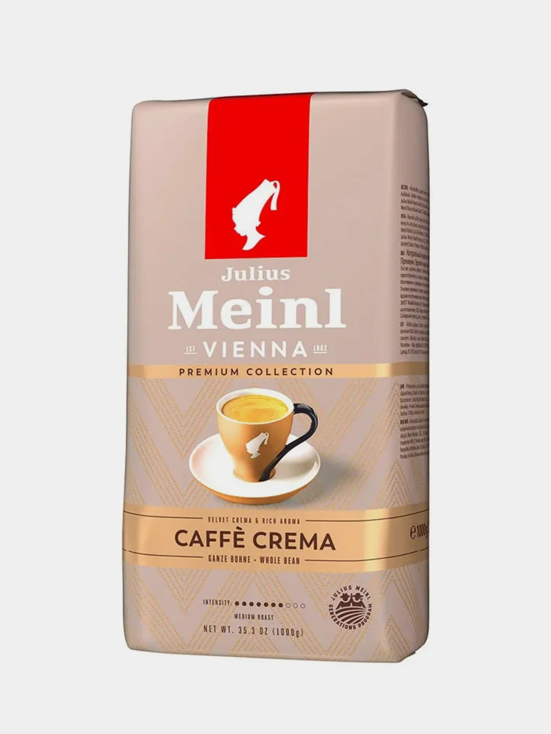 Кофе в зернах Julius Meinl Caffe Crema (Кафе Крема), для молочных напитков 1 кг