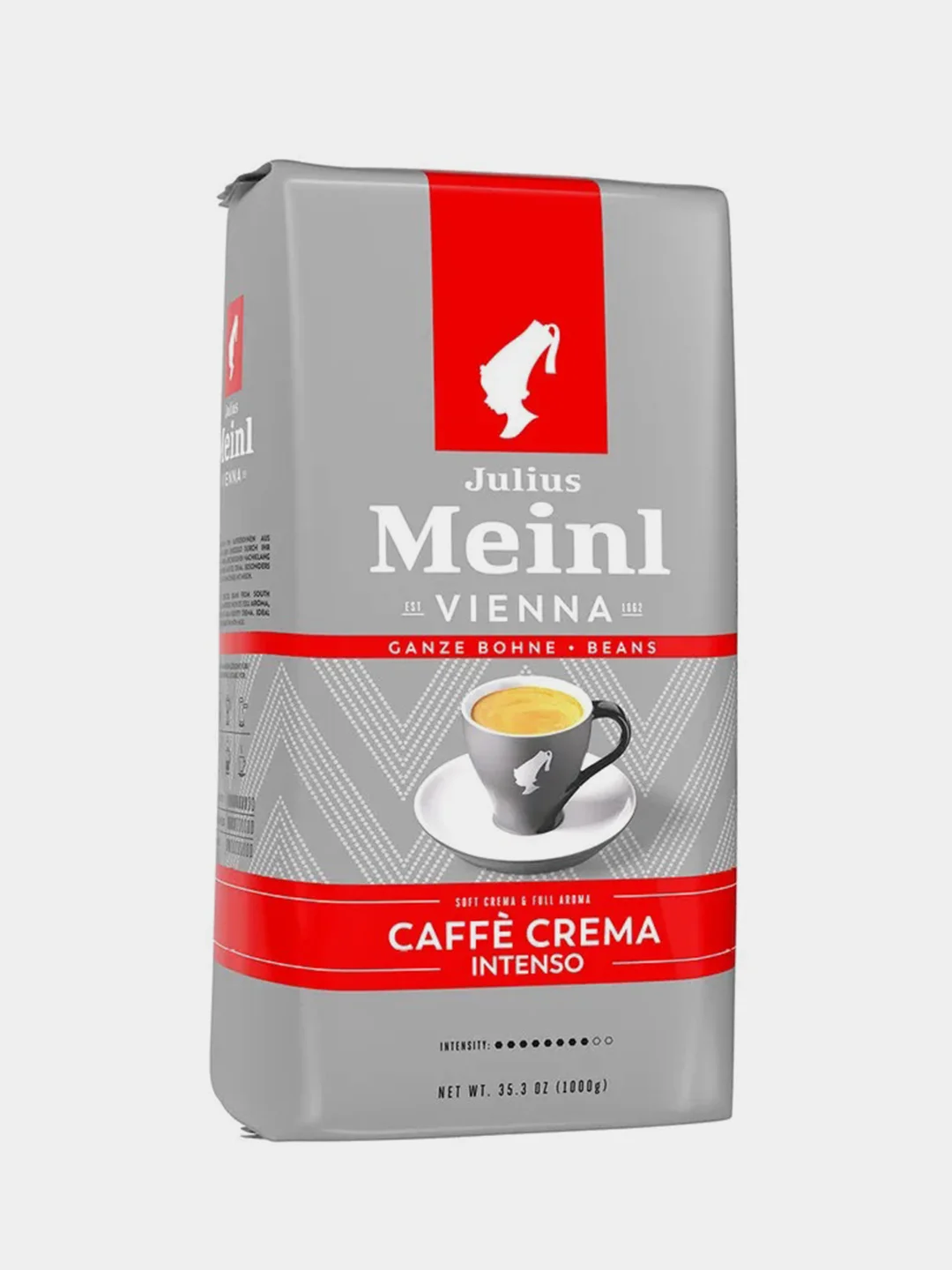 Кофе в зернах Julius Meinl Caffe Crema Intenso для молочных напитков, тёмная обжарка, 1 кг