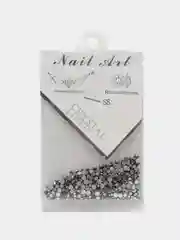 Стразы для маникюра, дизайн для ногтей металлик, графитный Nail ART