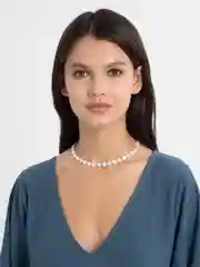 Бронзовый чокер из халцедона с кулоном