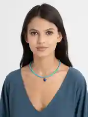 Багровый чокер из халцедона с кулоном