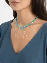 Аметистовый чокер из халцедона с кулоном