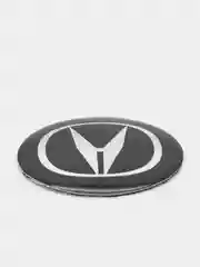 Серебряный наклейки на диски, колпаки Acura сферические, изогнутые, 56 мм, 4 штуки