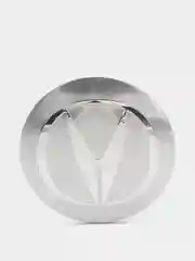 Серебряный наклейки на диски, колпаки Acura сферические, изогнутые, 56 мм, 4 штуки