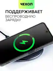 Прозрачный чехол для Infinix Hot 40 / 40 Pro силиконовый BROSCORP с карманом для карт и защитой камер