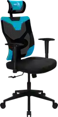 Кресло Aerocool GUARDIAN Ice Blue (150кг, эргономичное, сетчатый материал, 2D подлокотник)